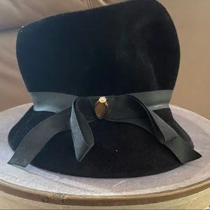 Vintage 50s 60s black hat